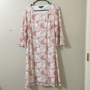 White and Pink Lace Dress